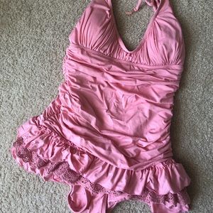 Pink Juicy Couture swimdress small halter neck